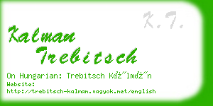 kalman trebitsch business card